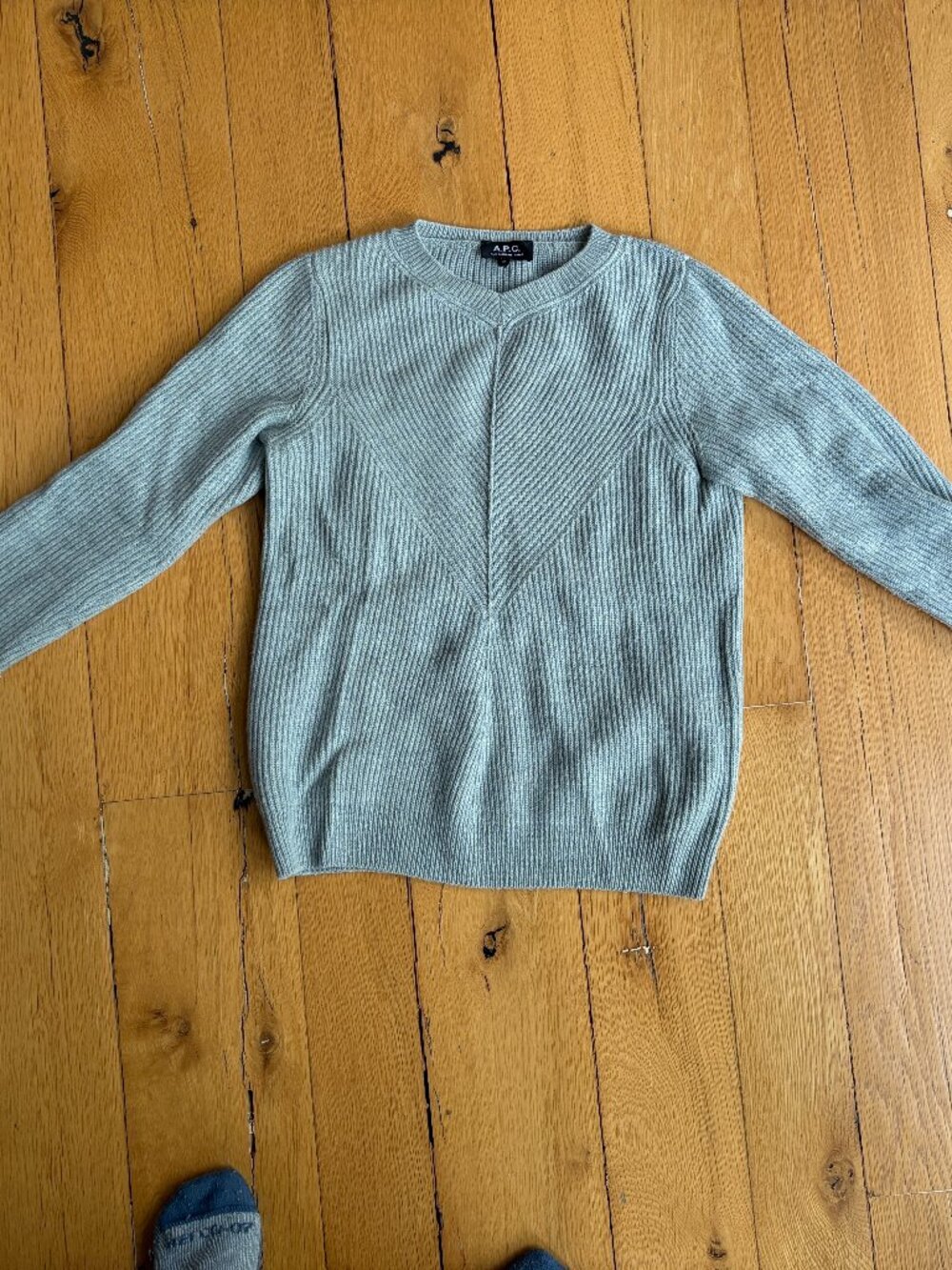 Vintage A.P.C. Sweater Light Blue 100% Camel  Women's Size M